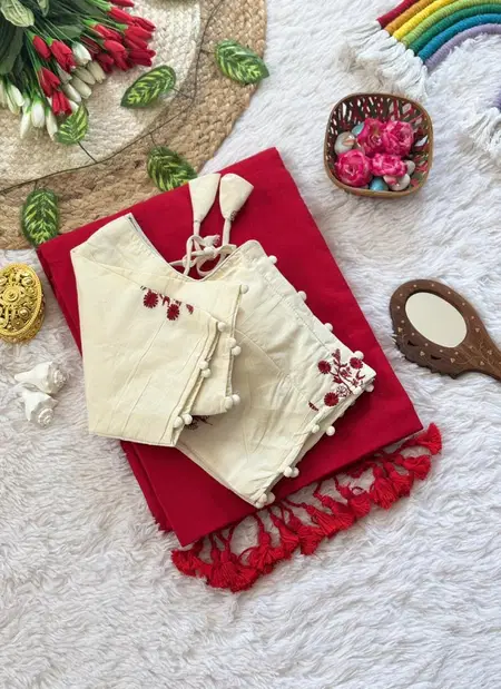 Khadi Cotton Fancy Saree With Readymade Blouse Bulk Orders In India